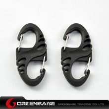 Picture of Tactical S type Hanging Buckle 2pcs/Pack Black GB10036 