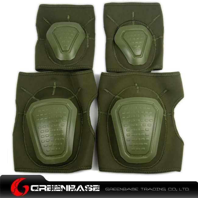 Tactical Neoprene Elbow & KNEE Pads Green GB10079 . AR15, AK47,Red