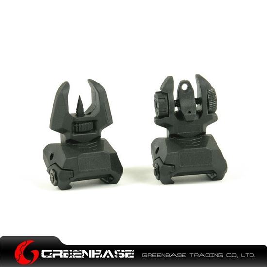 Picture of Unmark F type Polymer Front & Rear Folding Sights Black GTA1026 