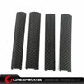 Picture of Rail rubber covers with line slot 4pcs/pack Black NGA0484 