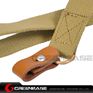 Picture of NB AK Rifle Sling Shotgun Strap Adjustable Webbing Sling With Leather Dark Earth NGA1312