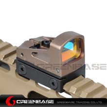 Picture of GB RMS Reflex Mini Red Dot Sight With Vented Mount and Spacers For Airsoft Glock Pistol Aluminium Dark Earth NGA1324