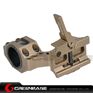 Picture of NB Tactical Auto Lock Quick Release Cantilever 25mm/30mm Scope Ring 2" Of Forward Scope Position Picatinny Weaver QD Mount Dark Earth NGA1321