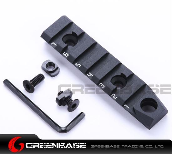 Picture of NB 7 Slots Dual Interface M-LOK Rail Section 3/8'' Qucik Detachable Socket QD Attachment Feature Black NGA1371