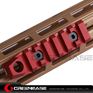 Picture of NB 7 Slots Dual Interface M-LOK Rail Section 3/8'' Qucik Detachable Socket QD Attachment Feature Red NGA1372